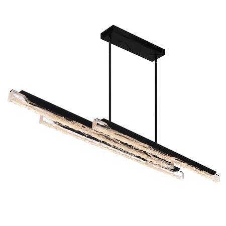 Cwi Lighting Valira Integrated LED Black Chandelier, 63 In. 1586P60-3-101